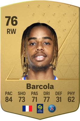 Bradley Barcola EA Sports FC 24 Player Ratings - Electronic Arts