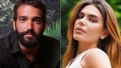 Novo casal Humberto Carrão e Mariana Goldfarb trocam beijos em roda de