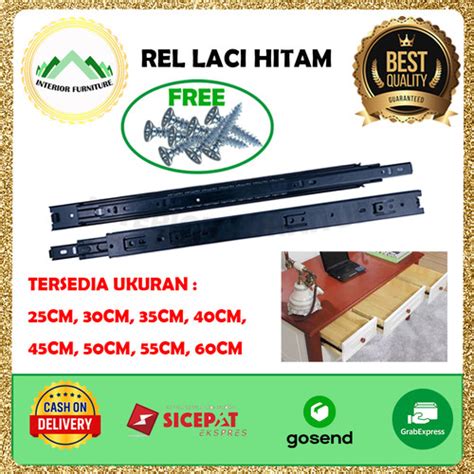 Jual Rel Laci Hitam 60 Cm 1 Set 2 Pcs Double Track Mapla Full