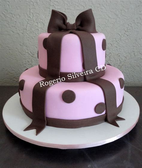 Rogerio Cake Designer Bolo Rosa E Marrom