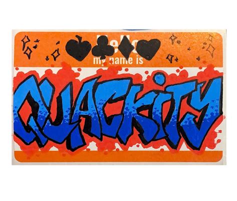 Quackity Graffiti Sticker Etsy