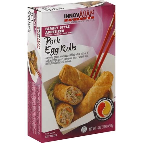 Innovasian Egg Rolls Pork Frozen Foods Value Foods