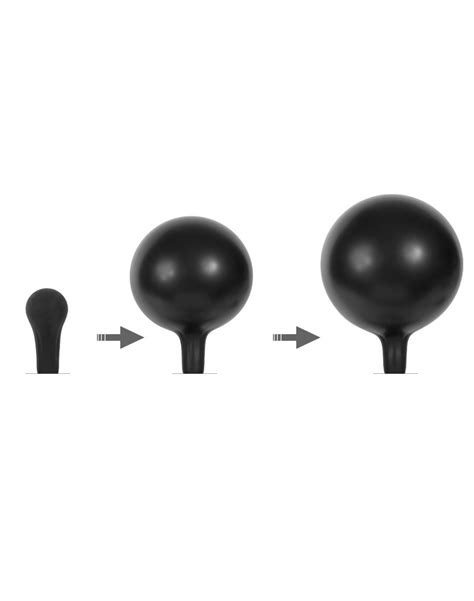 Rimba Latex Play Inflatable Anal Plug With Pump Black Product Details