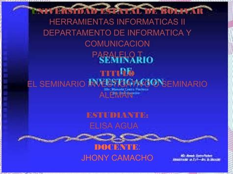 Ensayo Del Seminario Investigativo Aleman Ppt