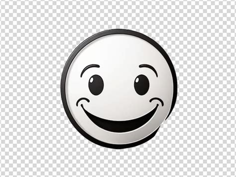 Happy Smiley Face Or Emoticon Line Art Icon Png Transparent Premium