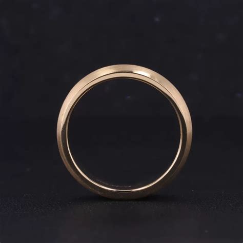 14k Yellow Gold Slightly Domed Comfort Fit Wedding Ring