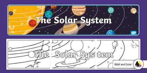 The Solar System Display Banner Detailed Images Twinkl