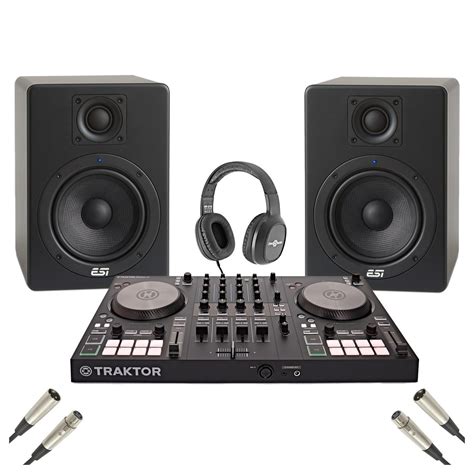 Native Instruments Traktor S With Esi Aktiv Studio Monitors At