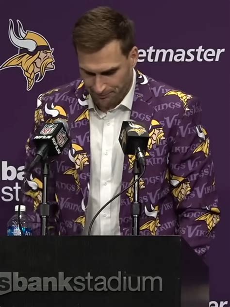 kirk Cousins Jacket | Patterned Vikings logos Jacket