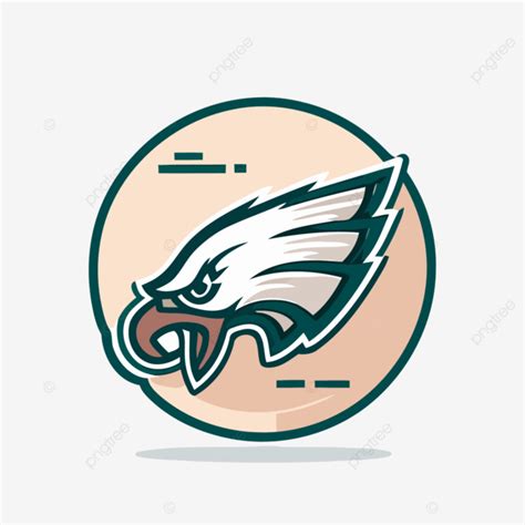 Philadelphia Eagles Logo Template Vector, A Lineal Icon Depicting Eagles Football On White ...