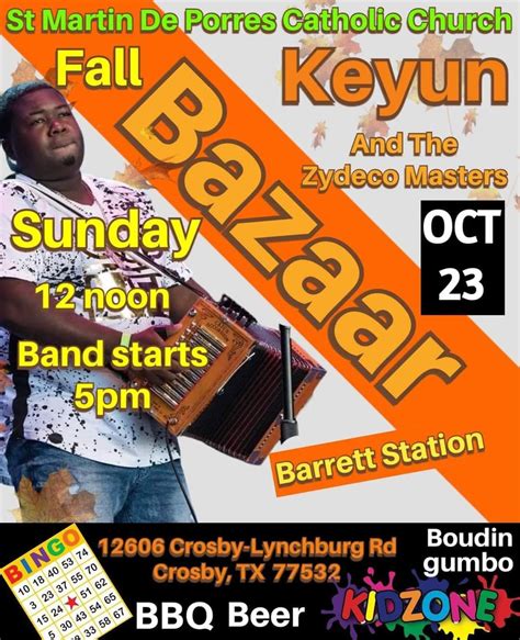 St Martin De Porres Catholic Church Fall Bazaar Zydeco Events