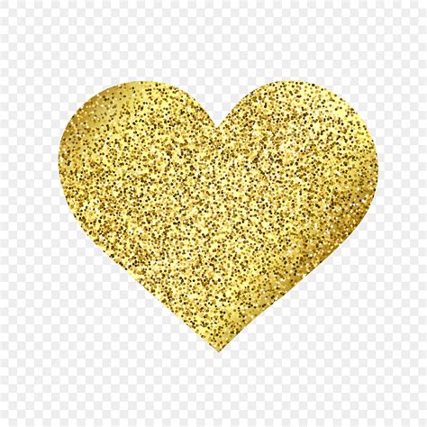 Coração De Dia Dos Namorados Glitter Dourado PNG Feliz Namorados