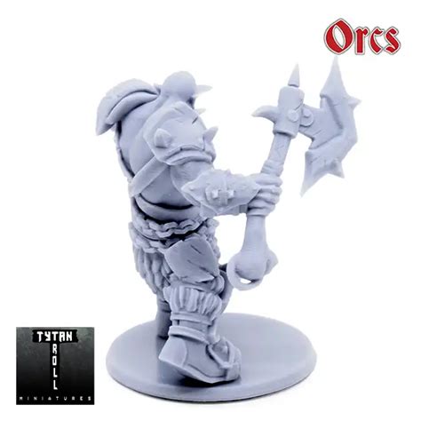 Orc Axeman Orcs D Print Resin Simtasia