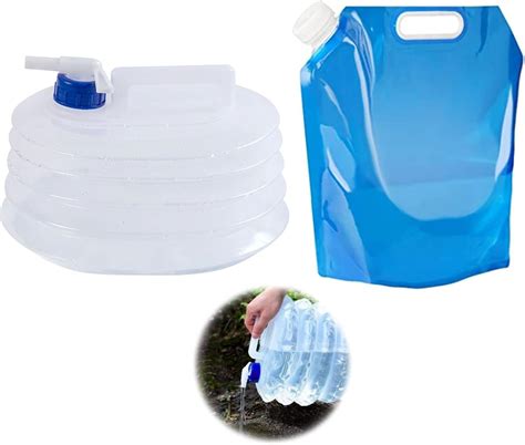 Wasserkanister 10L Wasserbehälter mit Hahn Faltbar Trinkwasser Behälter