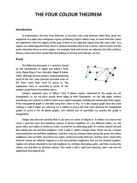 The Four Color Theorem | PDF | Mathematical Concepts | Theoretical ...