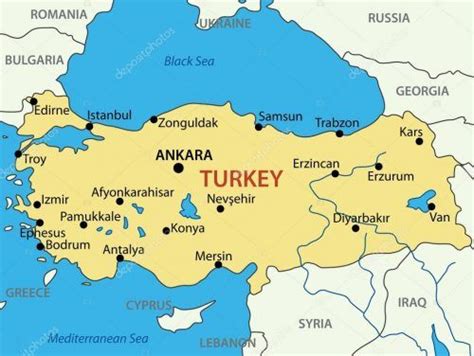 Mapa Turquia Europa