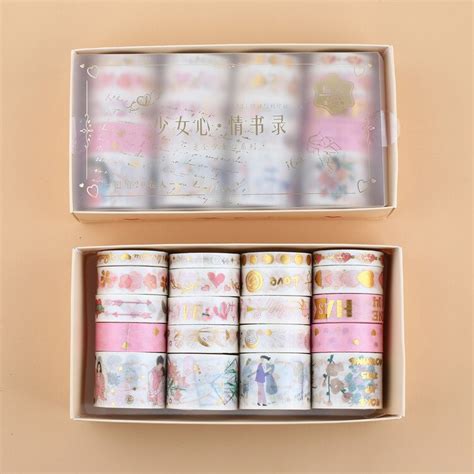 20Pcs Vintage Gold Kleur Papier Washi Tape Set Lux Grandado