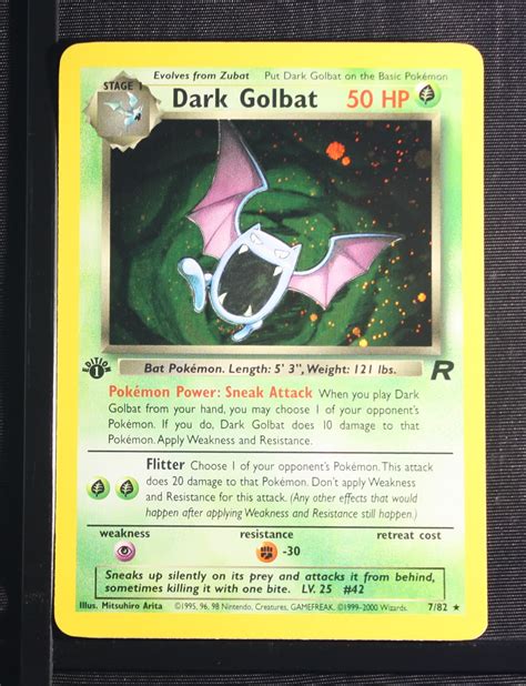 2000 Pokemon Team Rocket 7 Dark Golbat 1st Edition Holo PSA