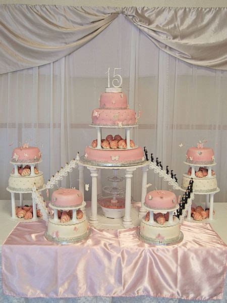 Butterfly Quince Cakes Staircase Photo Quinceanera Cake With