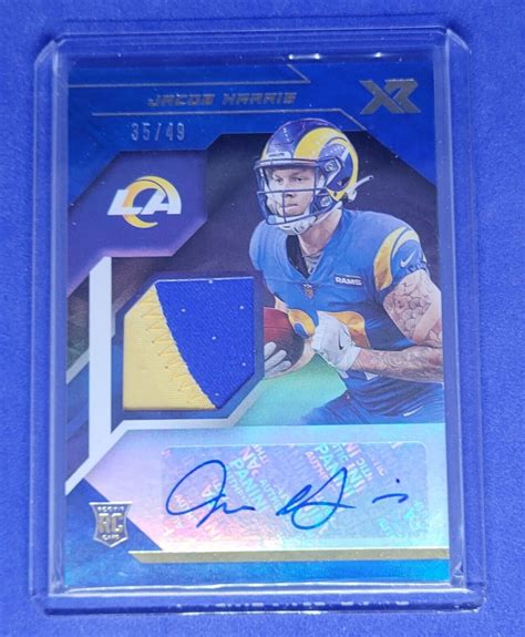 Panini Xr Rookie Swatch Autographs Blue Rsa Jha Jacob Harris