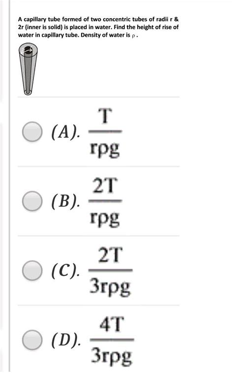 The Lower End Of A Capillary Tube Of Radius R Is Placed Vertically In