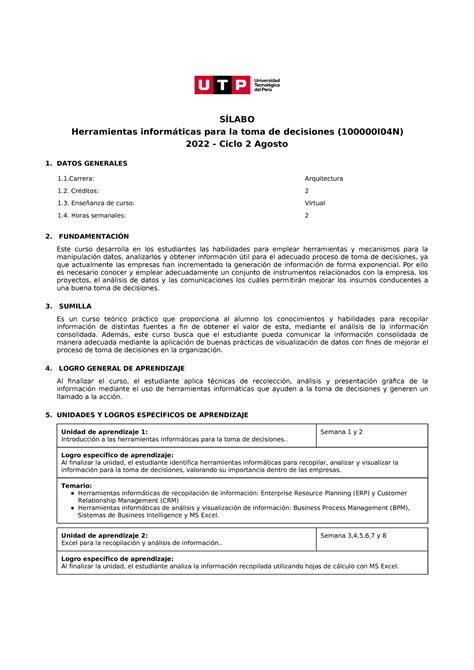 Herramientas Informaticas Para La Toma De Decisiones S Labo