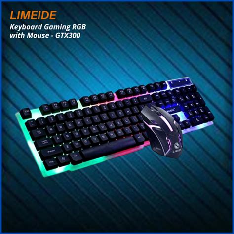 COD Limeide Combo Gaming Keyboard RGB With Mouse GTX300 Keyboard