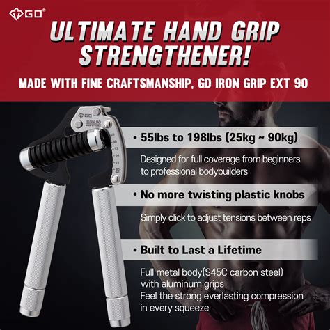 Gd Iron Grip Ext 90 Hand Grip Strengthener Premium Grip Strength