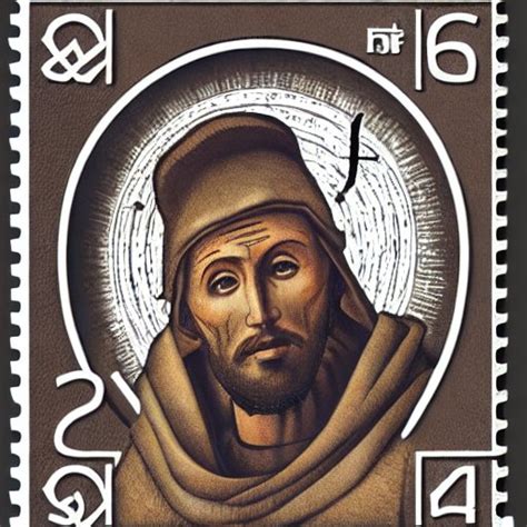 Stabilityai Stable Diffusion Saint Francis Of Asisi Postage Stamp