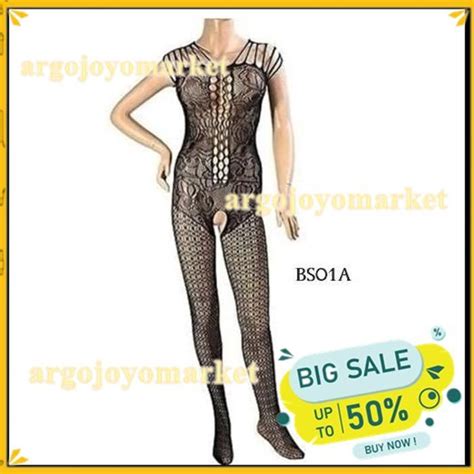Jual SEXY BODY STOCKING SEKSI LINGERIE JARING OPEN CROTCH MOTIF HITAM BS01A HIGHT CLASS Shopee