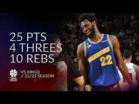 Andrew Wiggins Pts Threes Rebs Vs Kings Season Youtube