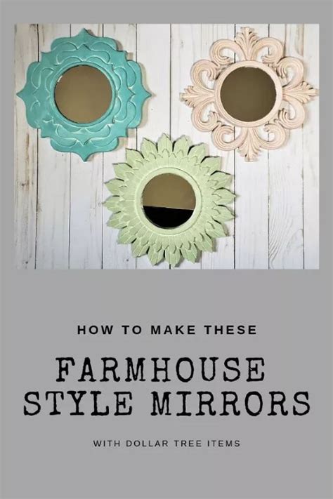 How To Make These Farmhouse Style Mirrors With Dollar Tree Items