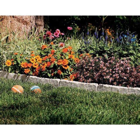 Suncast 10 Piece Landscape Design Border Decorative Stone Edging 4 Pack