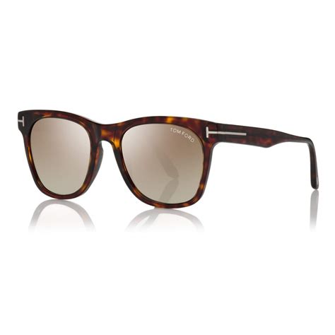 Tom Ford Brooklyn Sunglasses Square Sunglasses Shiny Havana Ft0833 Sunglasses Tom