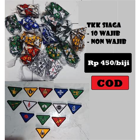 Jual Badge Tkk Siaga Wajib Non Wajib Bordir Shopee Indonesia