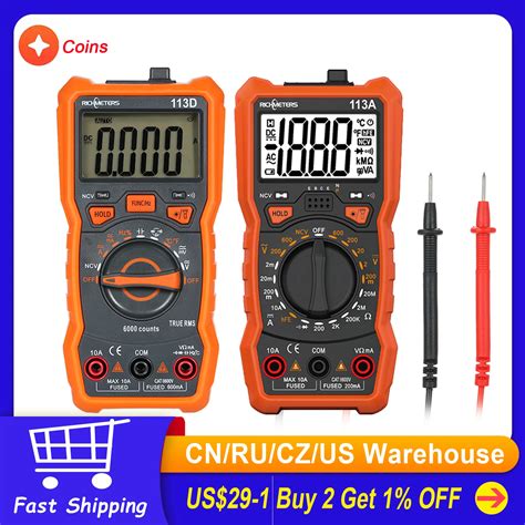 Richmeters Rm D Ncv Digital Multimeter Counts Auto Ranging Ac Dc