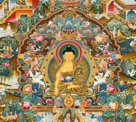 Life Of Buddha Thangka Painting Masterpiece