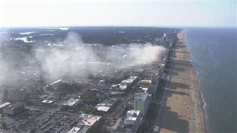 Chopper 10 Flies Over T Shirt Factory Fire At Virginia Beach Oceanfront