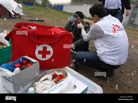 Dr Vladimir Andric Msf Chief Of The Mobile Clinic Treats A Refugee