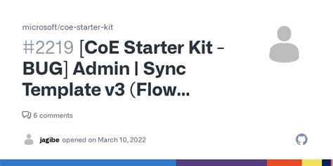 Coe Starter Kit Bug Admin Sync Template V Flow Action Details