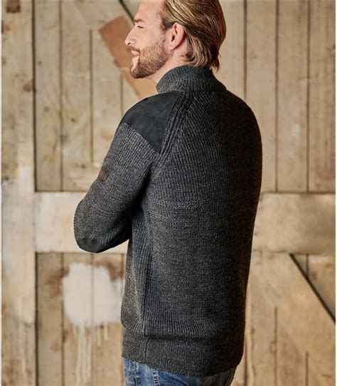 Charcoal 100 Pure Wool Hill Walker Sweater WoolOvers US