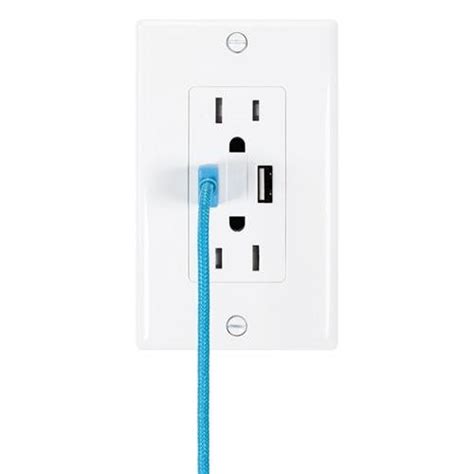 Newertech Power2u White Dual Usb Wall Outlet