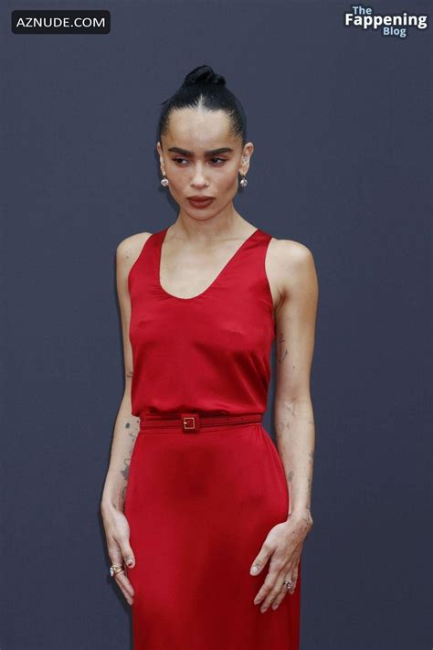 Zoe Kravitz Sexy Flashes Her Hot Tits At Blink Twice Premiere In London AZNude