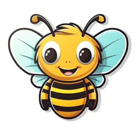 Premium Ai Image A Cartoon Bee With Big Eyes And A Smile