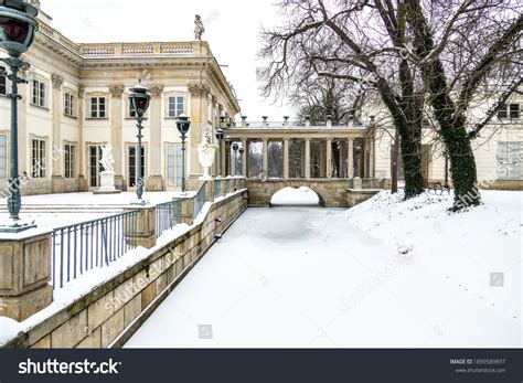 Beautiful Historic Palace On Water Park Stock Photo