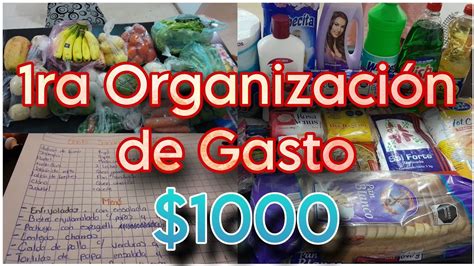 PRIMERA ORGANIZACIÓN DE GASTO EN MI NUEVO HOGAR 1000 DESPENSA EN