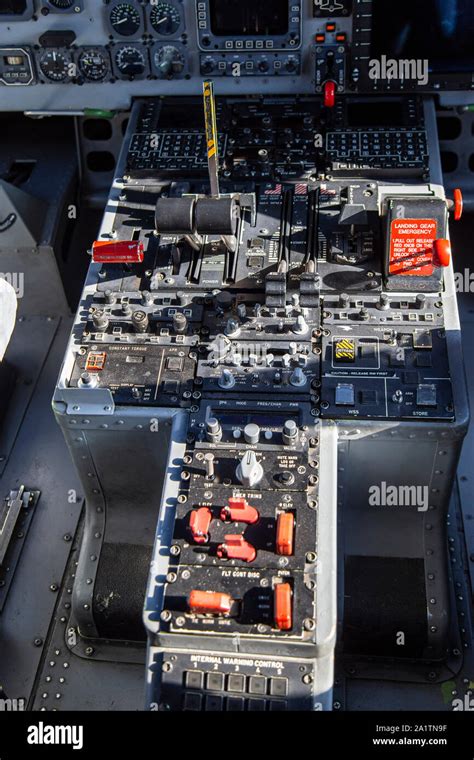 Cockpit view of military airplane Stock Photo - Alamy