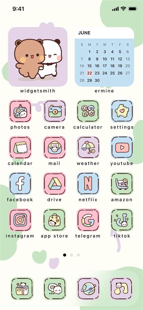 Valentine Cute Couple Bear Ios Icons Pack Iphone Theme App Cover