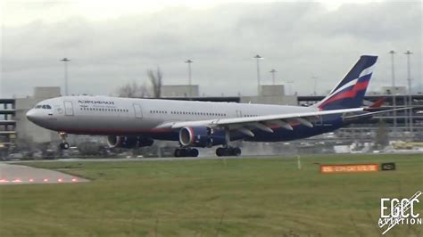 Aeroflot A330 300 Landing At Manchester Airport YouTube