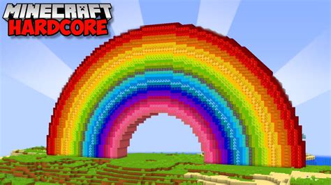 I Built The WORLDS BIGGEST RAINBOW In Minecraft Hardcore 97 YouTube